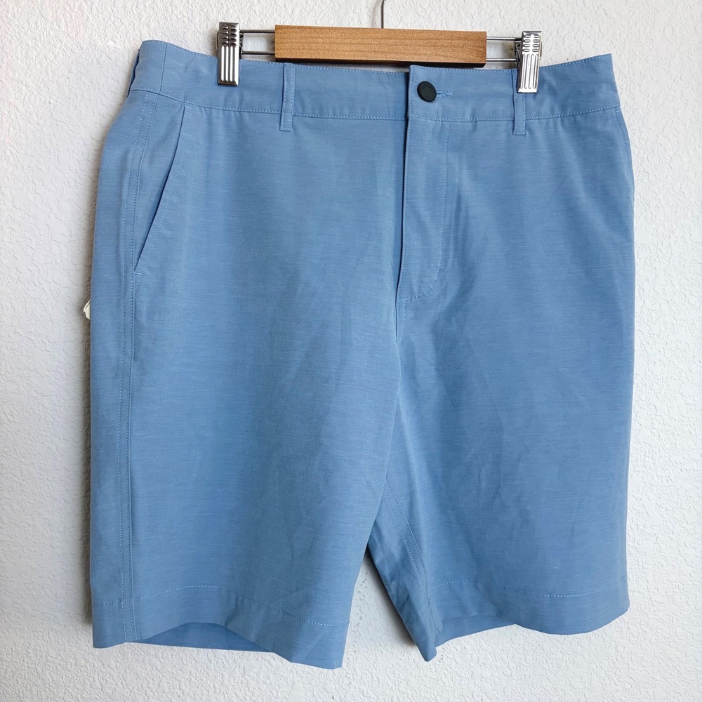 Faherty All Day Shorts Mens 31 Light Blue 9 Inseam Hybrid Board Short New NWT